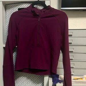 lululemon athletica Quarter-Zip Pullover in Deep Plum